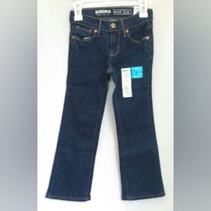 Sonoma Jeans Dark Blue Wash Bootcut Adjustable Waist Girls Size 5